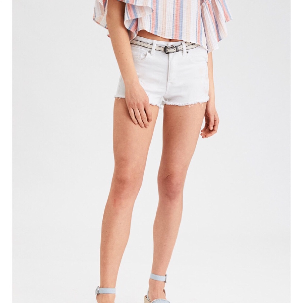 White American Eagle Jean Shorts